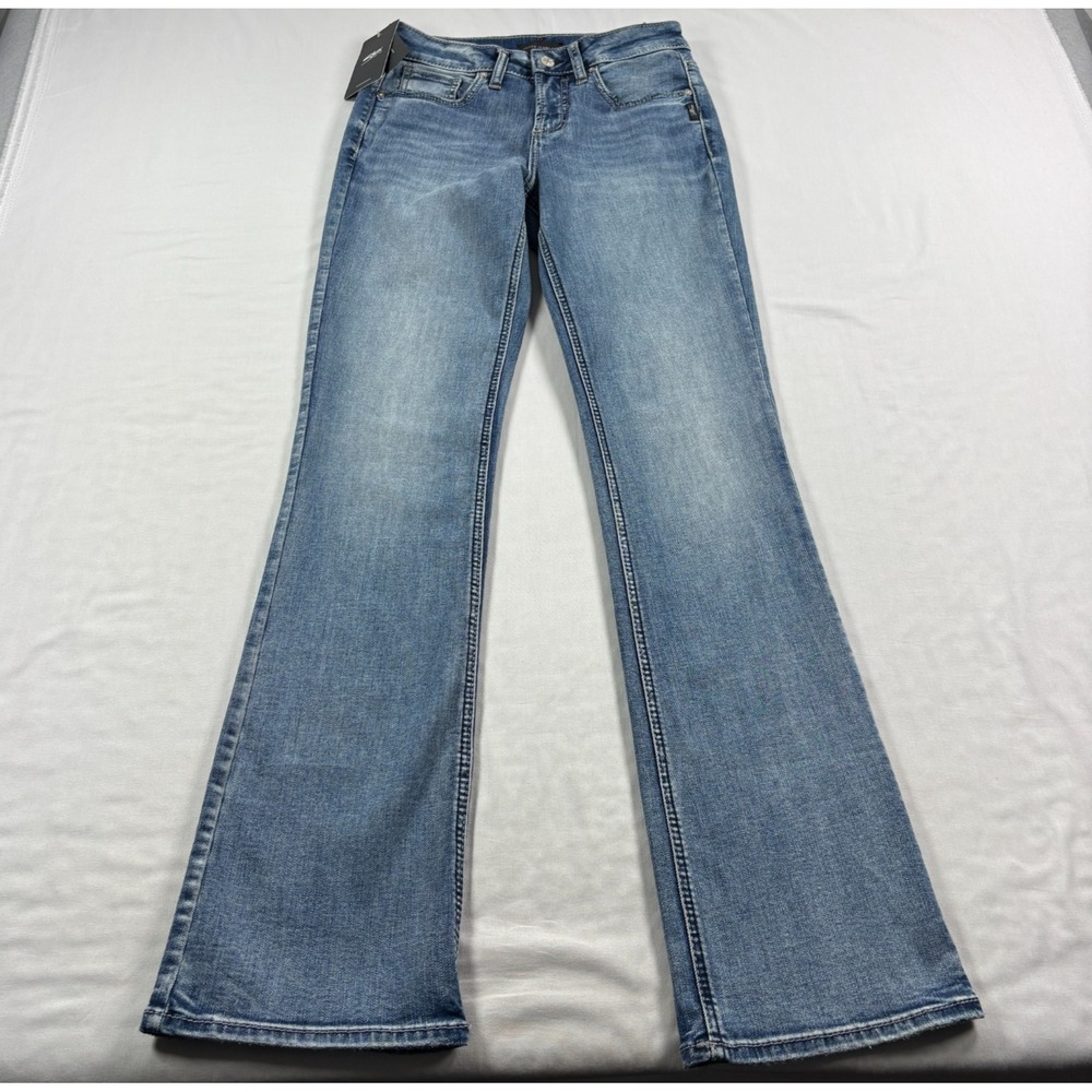 Silver Jeans Womens 27x33 Blue Suki Slim Bootcut Denim NEW